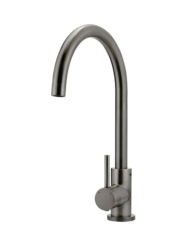 Round Gooseneck Kitchen Mixer Tap