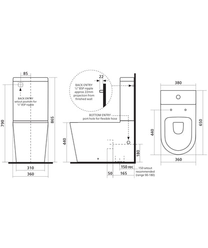 MODIA WF CF Toilet UNI SLIM