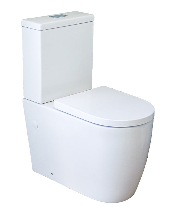 Narva Rimless Back to Wall Toilet Suite with Thin Seat