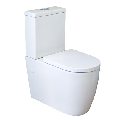 Narva Rimless Back to Wall Toilet Suite with Thin Seat