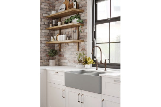 KIT - Novi 85x46 Fireclay Butler Sink – Concrete