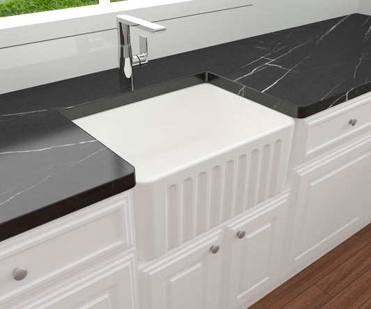 Novi 60x46 Fireclay Butler Sink - Matte White