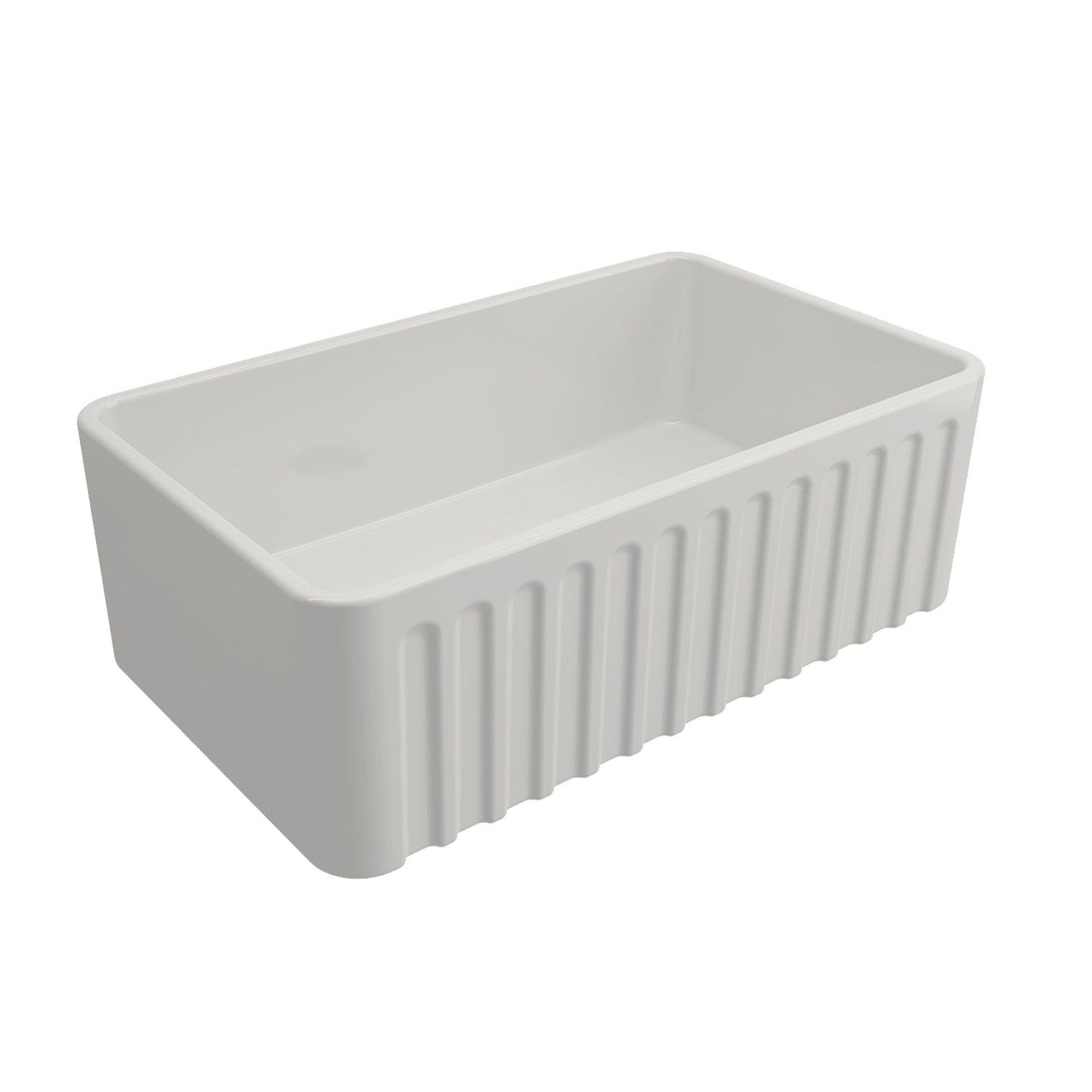 Novi 75x46 Fireclay Butler Sink - Gloss White