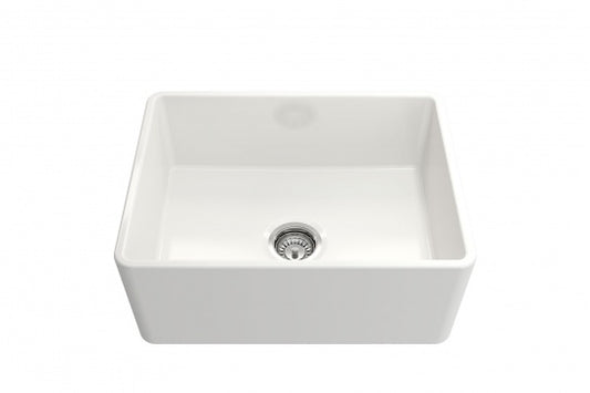 KIT - Novi 60x46 Fireclay Butler Sink (Overflow) – Gloss White