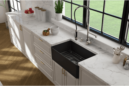 KIT - Novi 75x46 Fireclay Butler Sink (Overflow) – Matte Black