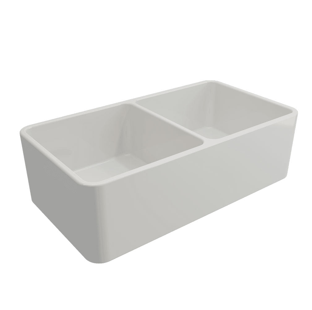 KIT - Novi 85x46 Fireclay Butler Sink (Overflow) – Gloss White