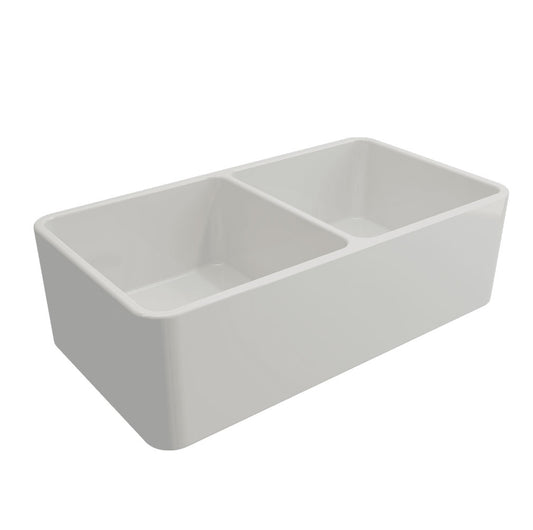KIT - Novi 85x46 Fireclay Butler Sink (Overflow) – Gloss White