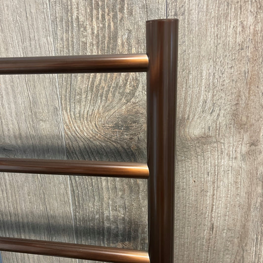 Oil Rubbed Bronze 600 x 800mm Rnd Heated Towel Rail LEFT