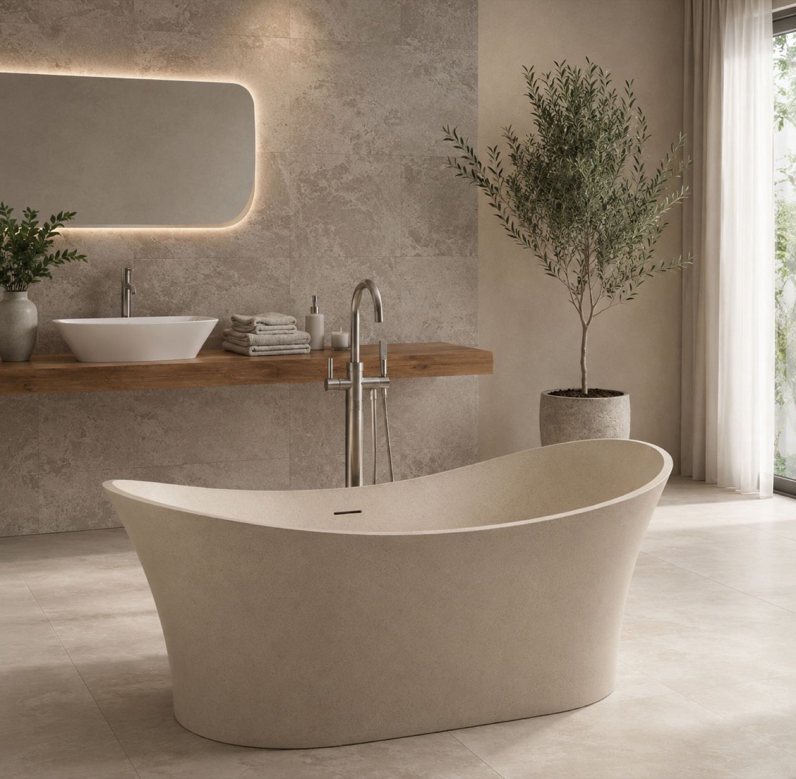 Pietra Bianca Crown Freestanding Bath Tub (PB4020)