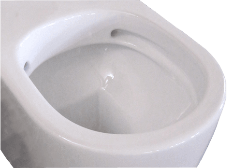 Narva Rimless Floor Pan with thin seat, Geberit Inwall Cistern & ABS Button
