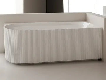 Pavilion Ribbed1700mm Right Hand Corner Fit Bath Tub