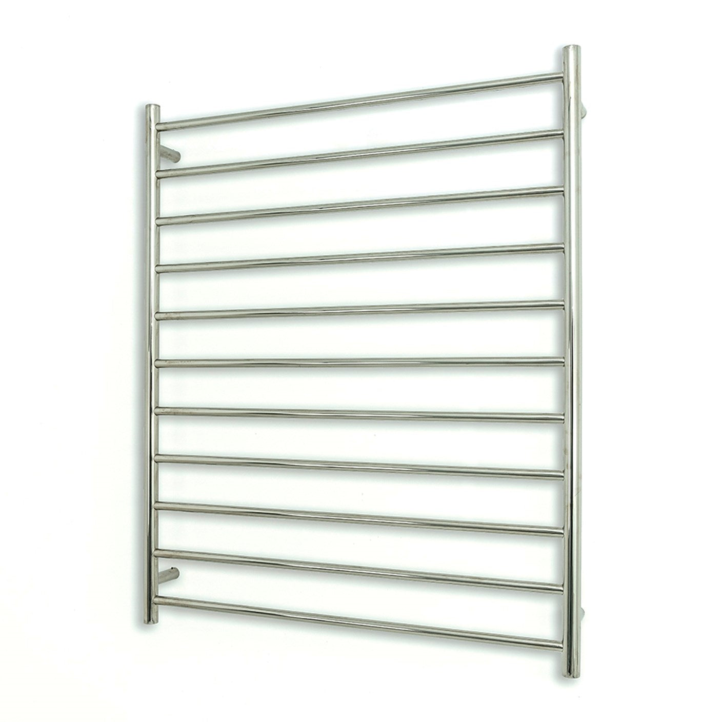 Polished 900 x 1100mm Rnd Heated Towel Rail RIGHT