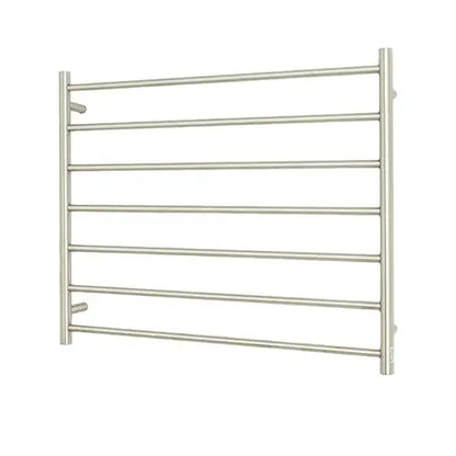 Brushed Satin 900 x 750mm Rnd Heated Towel Rail RIGHT