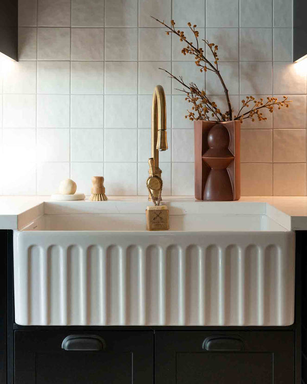 Novi 75x46 Fireclay Butler Sink - Gloss White