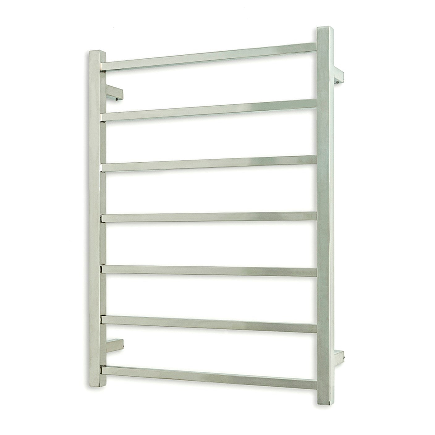 Low Voltage Polished 600 x 800mm Square Heated Towel Rail RIGHT