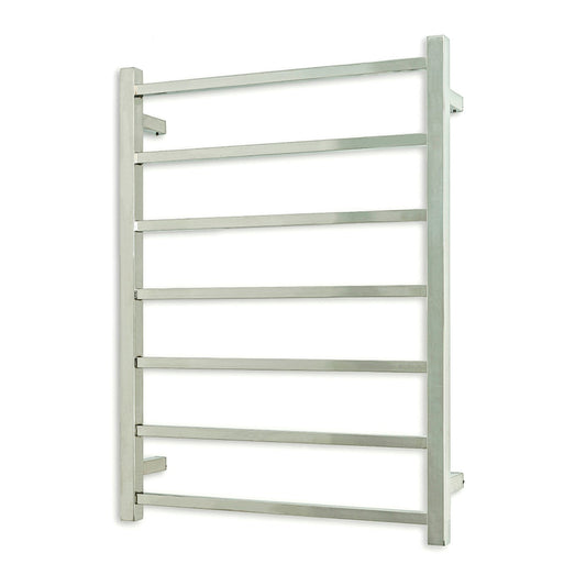 Low Voltage Polished 600 x 800mm Square Heated Towel Rail RIGHT