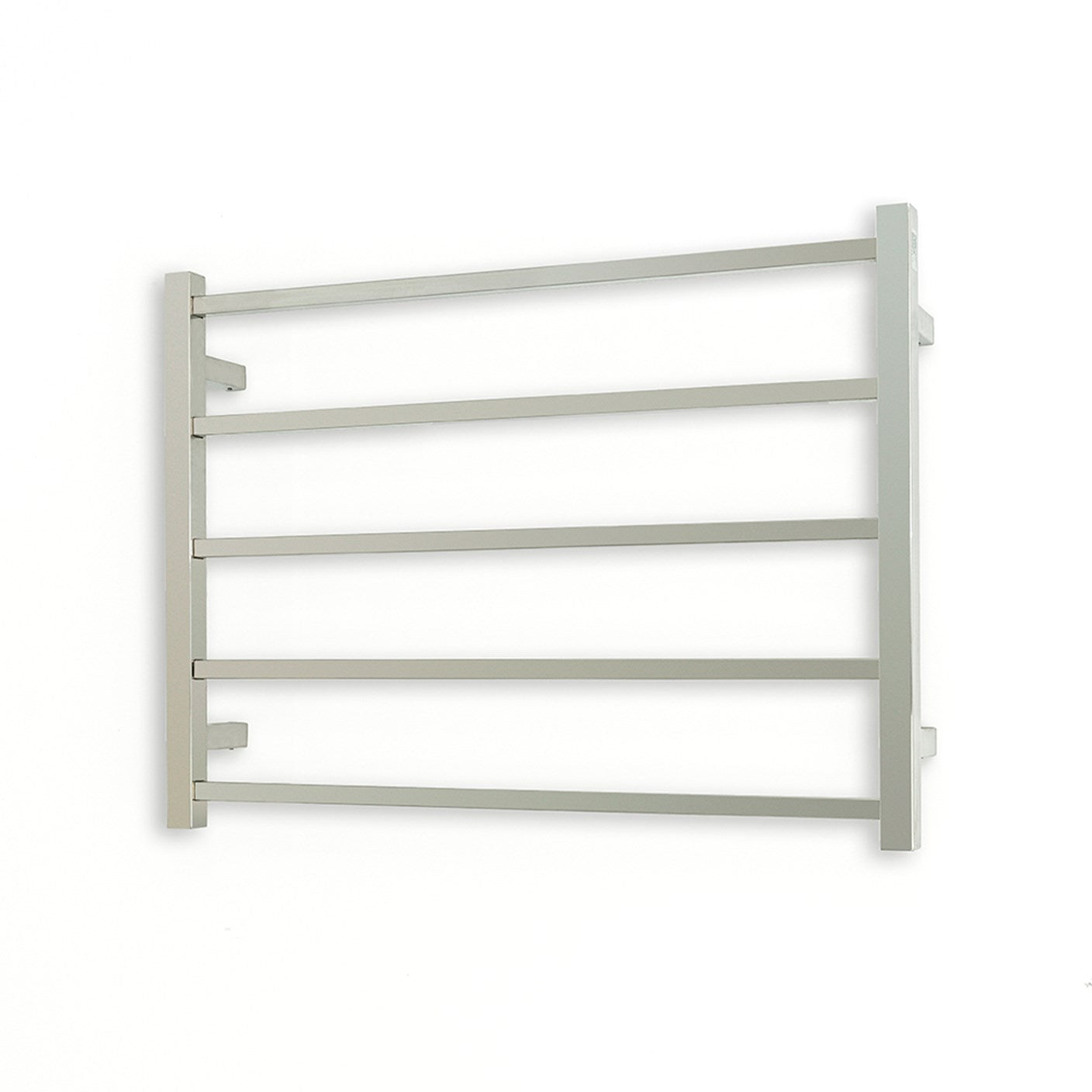Polished 750 x 550mm Squ Heated Towel Rail RIGHT