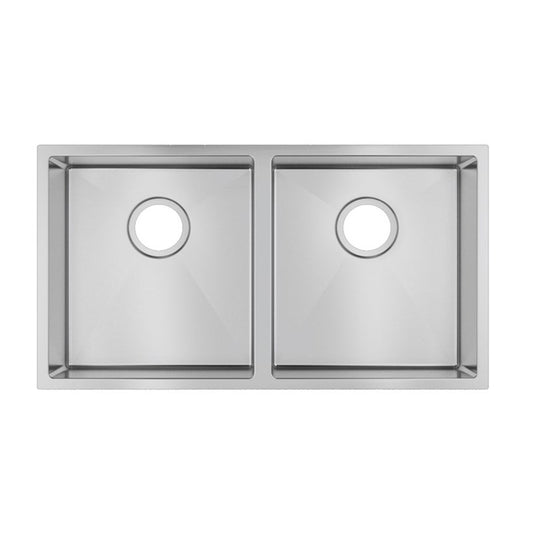 820x457x230mm Chrome Stainless Steel Double Bowl Kitchen Sink