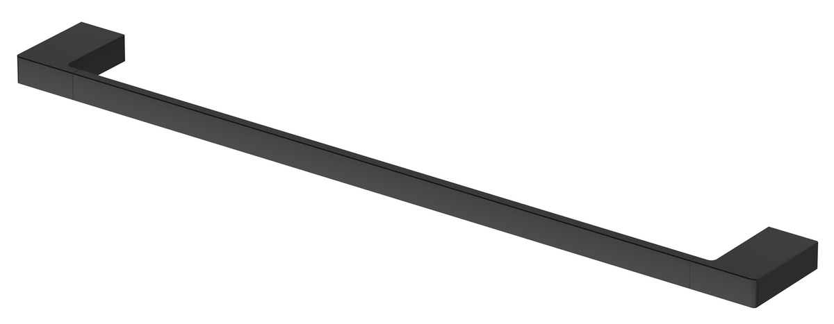 Milos Single Towel Rail Black