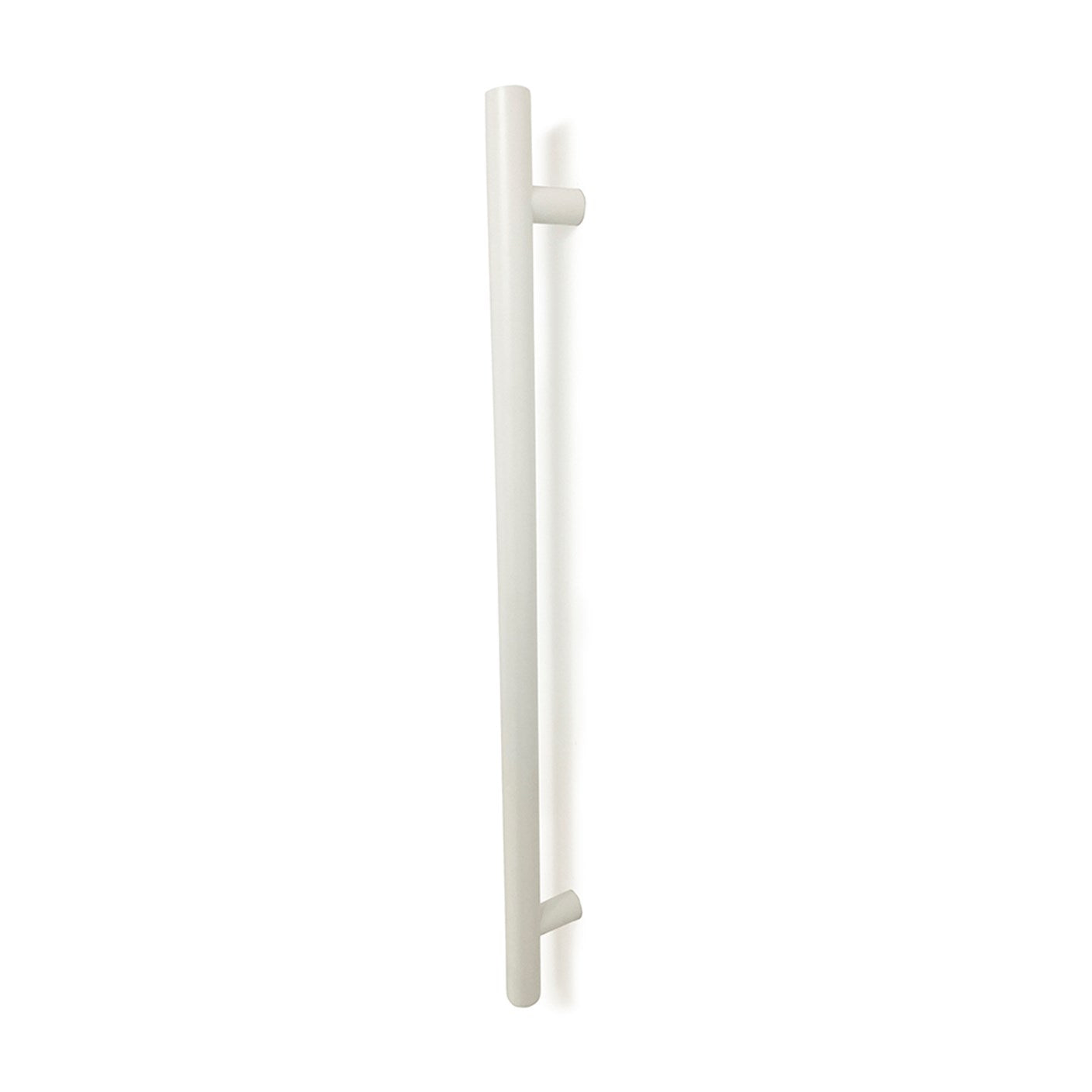 Vertical Single Heated Towel Bar 40mm X 950mm Matt White