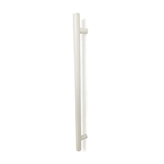 Vertical Single Heated Towel Bar 40mm X 950mm Matt White